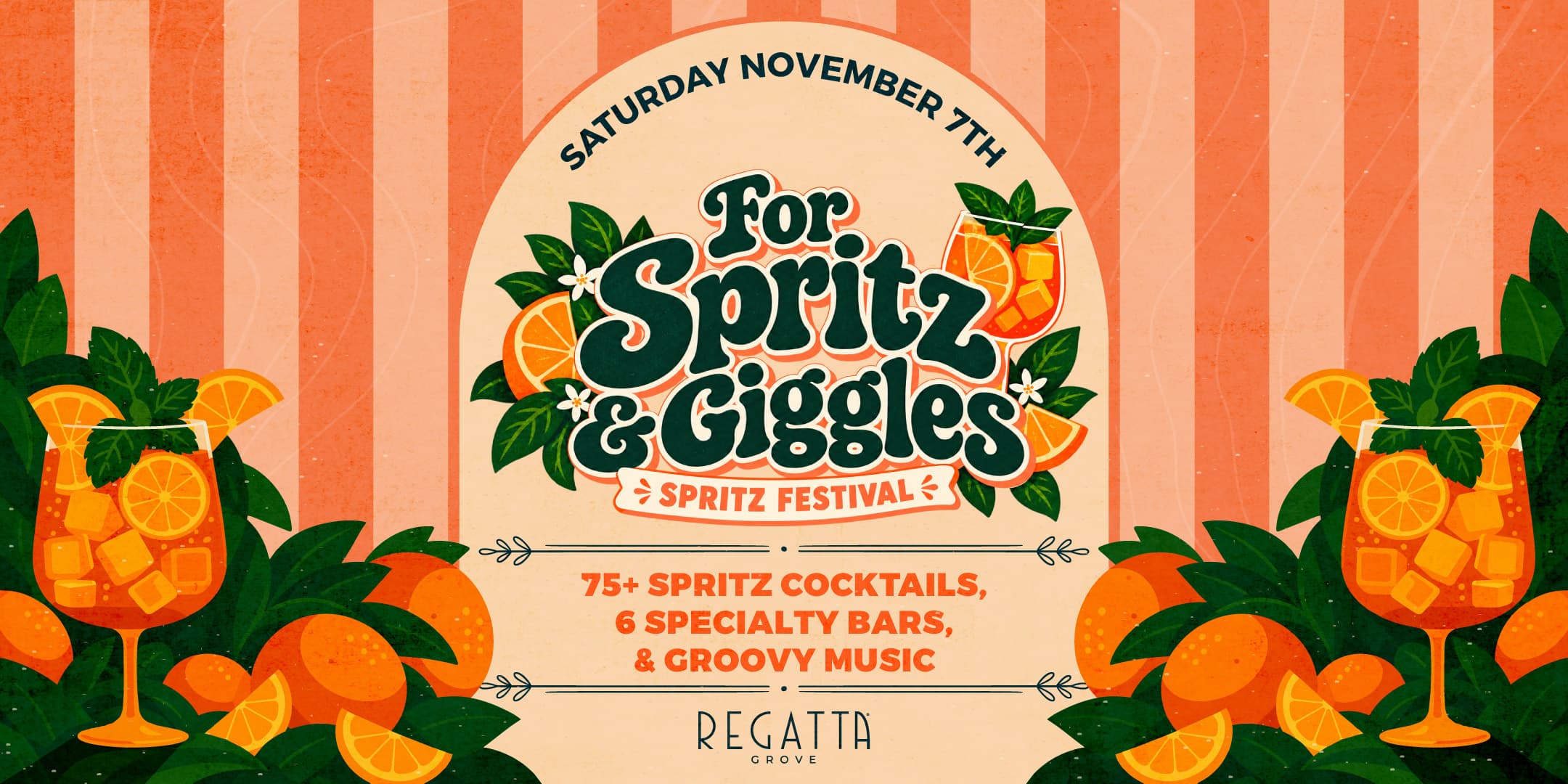 For Spritz & Giggles Spritz Festival event flyer