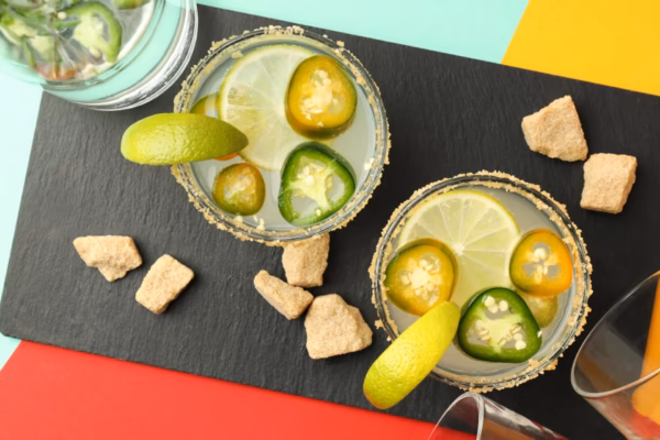 Margarita with jalapenos